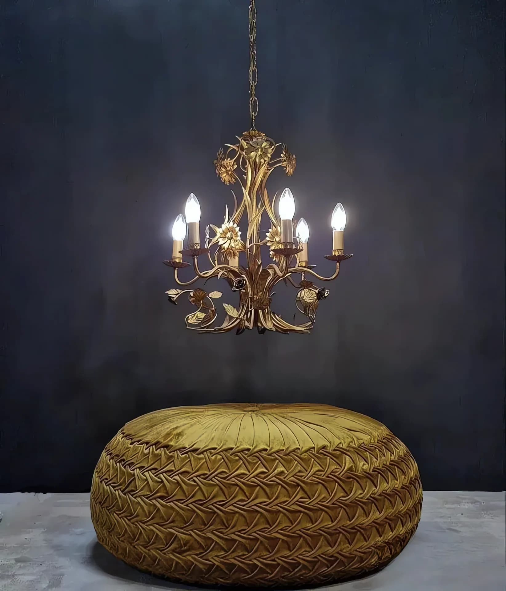 Люстра винтаж, Hollywood Regency, Италия, 1960-е — 01.webp (enhanced)