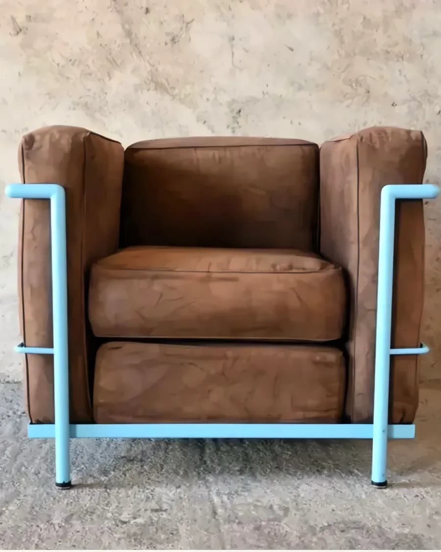 Кресло Le Corbusier LC2 от Alivar, Италия, 1980-е