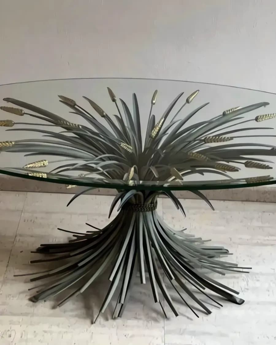 Винтажный журнальный стол Wheat Sheaf в стиле Hans Kögl, 1950–1960-е