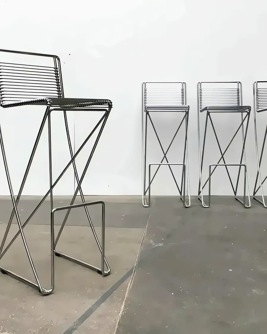 Сет из четырех барных стульев Kreuzschwinger от Тилля Беренса, Германия, 1980-е